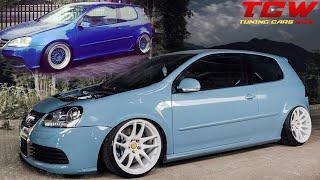 VW Golf MK5 R32 Widebody Bagged on 3sdm Rims Build by Dima