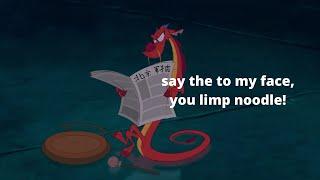 i edited Mushu being the iconic best friend we missed in the remake