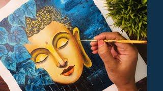 How to paint Buddha  Buddha Acrylic Painting