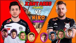 Xantares vs Niko pt.2 With S1mple and Monesy - FPL Csgo Stream Battles