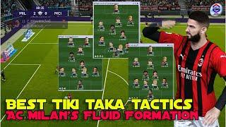 Best Tiki taka tactics AC Milans Fluid Formation  PES 2021 Season 2022