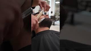 Fade beard with scissors #dubai #hair