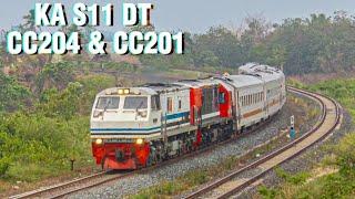 DOUBLE TRAKSI CC204 DAN CC201 DI KA RAJABASA