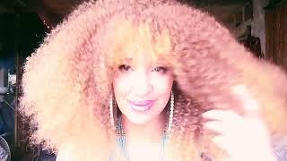 BLONDE KINKY CURLY AFRO 18 INCHES AMAZON WIGS
