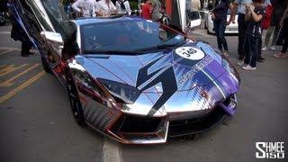 Team Salamone CHROME Aventador at Lambo 50th Anniversary Grand Giro