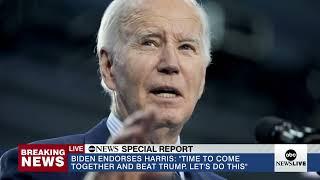 Donald Trump responds to President Biden dropping out of race
