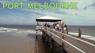 Port Melbourne Beach walking to Station Pier Melbourne Australia