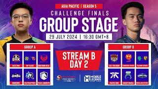  EN Stream B  AP Mobile Legends Bang Bang  SPS Mobile Challenge Finals Group Stage  S5 Day 2