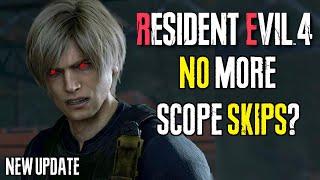 NO MORE SCOPE SKIPS in RESIDENT EVIL 4 REMAKE NEW UPDATE DOOR GLITCH PATCH