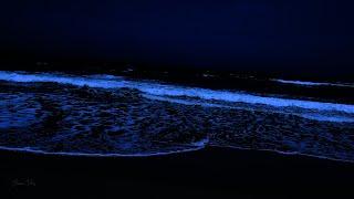Relieve Anxiety INSTANTLY With Best Ocean Sounds and Big Waves on a Dark at Night