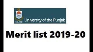 Punjab University pu.edu.pk  Merit List 2019-2020 Merit List Of PU 2020