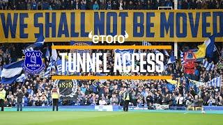 INCREDIBLE FLAG DISPLAY  Tunnel Access Everton v Nottingham Forest