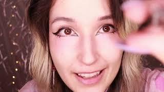 ASMR  Something in Your Eye What the heck IS THAT?  Swab Spoolie Pluck Snip Face Touching 