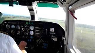 Approach and landing at Alderney Airport