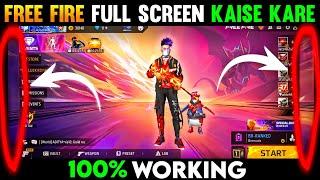 How To Enable Full Screen In Free Fire  Free Fire Full Screen Problem  Free Fire Max