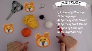 Part-1 Amigurumi Little Lion Keychain Head Free Pattern and Tutorial Aslan Anahtarlık