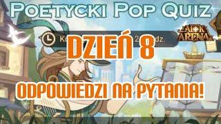 POETYCKI POP QUIZ - DZIEŃ 8 POETIC POP QUIZ DAY 8  AFK Arena Polska