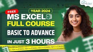 MS EXCEL Full Course for Beginners in 3 HOURS FREE - 2024 Edition