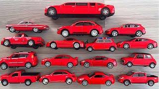 Various Red Cars from The Floor - Showing Model Cars From Floor