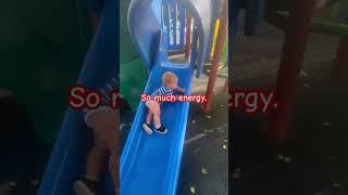 Baby climbs up the slide #baby #fun #shorts