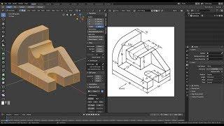 Blender 2.8 Modeling a technical piece