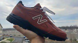 I am Wear Testing the Leather 990v4 Teddy Santis Mahogany color way