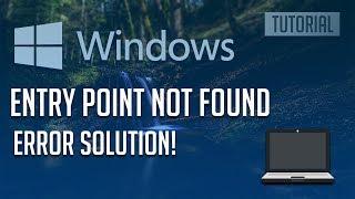 How to Fix Entry Point Not Found Error in Windows 1087 - 【2024】