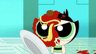 Powerpuff Girls 2016 Buttercup gets hit with spaghetti Hustlecup