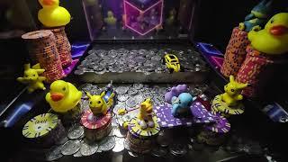 Coin pusher episode 65 high limit high risk high reward bonus ducks pokemon mario Asmr vw bug race