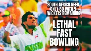 Unbelievable Waqar Younis Fights Back with Dangerous Bowling   Best Reverse Swing Bowling