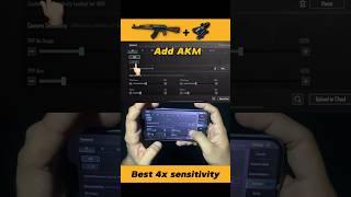 AKM 4X Zero Recoil sensitivity  4x no Recoil Spray  4x Zero Recoil Sensitivity with Gyroscope