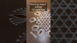 Drawing rangoli is a Sign of welcoming Goddess Lakshmi.. Agree???