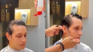 Corte de cabello clásico a tijera #tutorial #haircut #estilo #clasico #aprender
