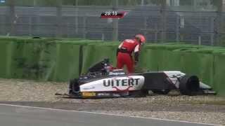 ADAC Formula 4 2015. Hockenheimring. Car gets split in half