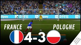 Penaltys  France 4-3 Pologne  EURO 2024  Simulation de jeu vidéo