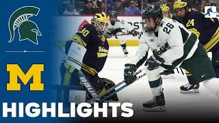 Michigan State vs Michigan  NCAA College Hockey  Big Ten Tournament  Highlights - March 23 2024