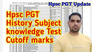 HPSC PGT History cutoff marks 2024  HPSC PGT History result & cutoff marks  HPSC PGT Result update
