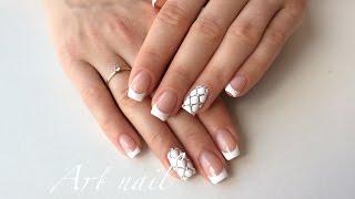 Стеганый Маникюр Французский Маникюр Френч Nail Art Designs