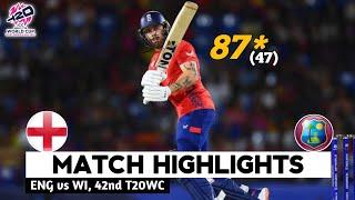 England vs West Indies ICC T20 World Cup 2024 Match Highlights  ENG vs WI Highlights