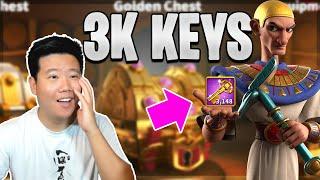 Can you Max Commanders with 3K Gold Keys? Imhotep Max  Rise of Kingdoms