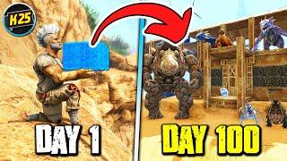I Survived 100 Days in HARDCORE Ark Survival Evolved on SCORCHED EARTH w Fear Evolved