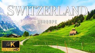 FLYING OVER SWITZERLAND 4K UHD - Relaxing Music With Beautiful Natural Landscape Video Ultra HD