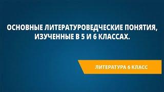 Основные литературоведческие понятия изученные в 5 и 6 классах.