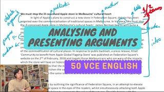 VCE English My Analysing and Presenting Arguments essay