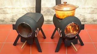 How to make a wood stove with an old gas bottle fast and super effective