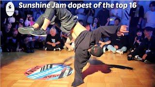 Bboy Tsukki Haruto Issin Hiro10 and more. KILLER rounds from top 16 at Sunshine Jam.
