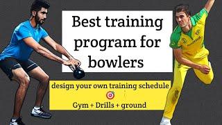 Best training Program for fast bowlers  design your own schedule Gym + Drills + Ground Fitness 