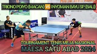 TRIONO POIYO MACAN ️ I NYOMAN BAYU SP BALI  Turnamen tenis meja Nasional MAESA SATU ABAD 2024