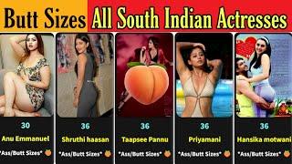 All South Indian Actresses Butt  Sizes  2022