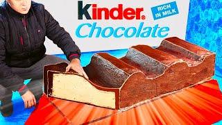 МЫ ПРИГОТОВИЛИ ОГРОМНЫЙ Kinder chocolate ВЕСОМ В 100 КИЛОГРАММ